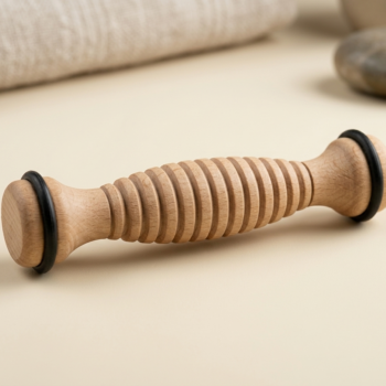 Ahşap Ayak Masaj Aleti – 10 Makaralı Refleksoloji Silindiri
