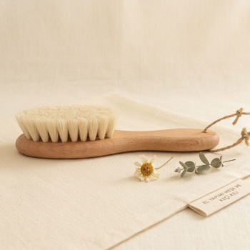 Yumuşak Keçi Kılı Hassas Yüz ve Masaj Fırçası