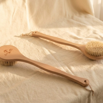 Ahşap Saplı Doğal At Kılı Sırt ve Vücut Fırçası