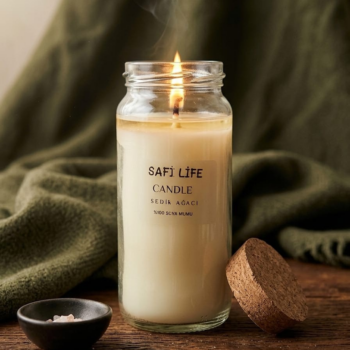 Doğanın Dinginliği Şimdi Her Köşede: Safi Life Kadim Sedir Kokulu Terapi Soya Wax Mumu (150 gr)