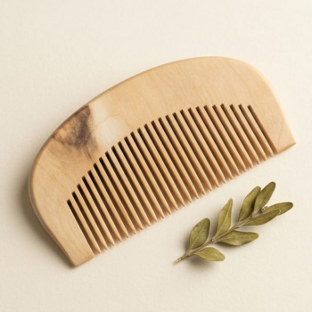 Doğal Şimşir Tarak (Çanta Boyu – Yuvarlak Kesim)